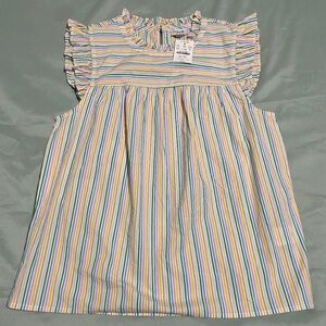 NWT J. Crew women’s Blouse Size 6 Spring Colors Vertical Stripes